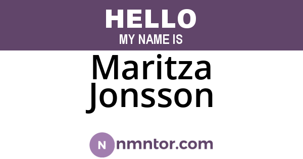 Maritza Jonsson