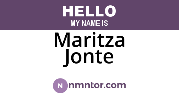 Maritza Jonte
