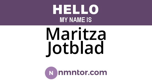 Maritza Jotblad