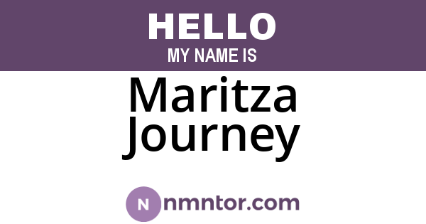 Maritza Journey