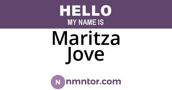 Maritza Jove