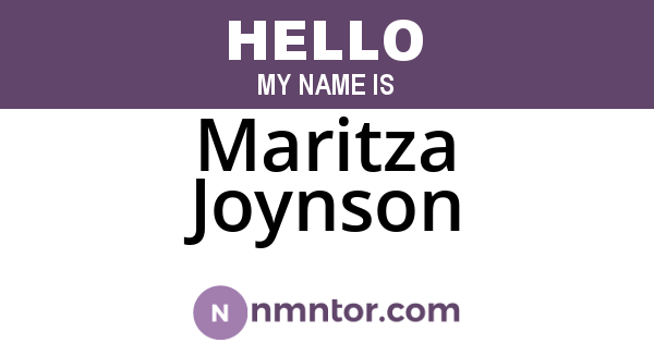 Maritza Joynson