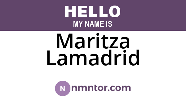 Maritza Lamadrid