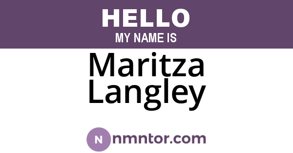 Maritza Langley