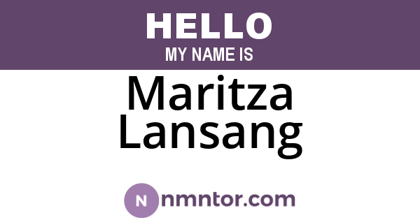 Maritza Lansang