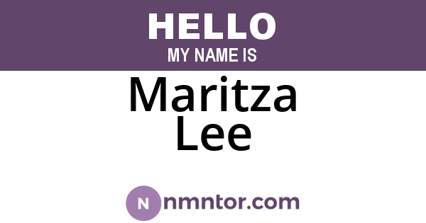 Maritza Lee