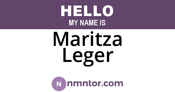 Maritza Leger