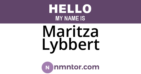 Maritza Lybbert