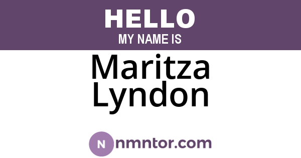 Maritza Lyndon