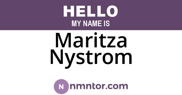 Maritza Nystrom