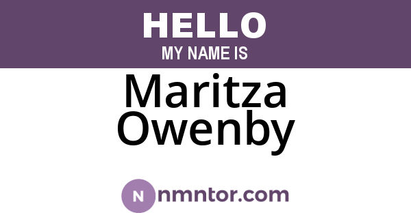 Maritza Owenby