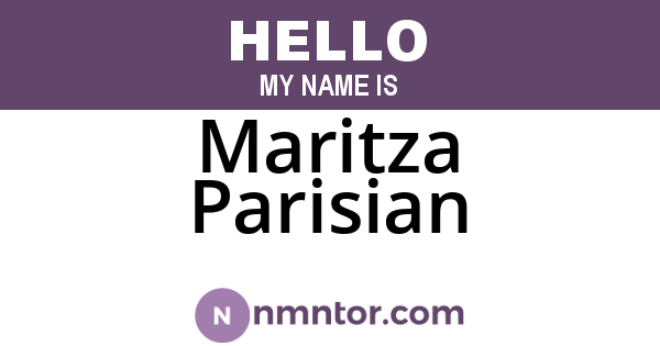 Maritza Parisian