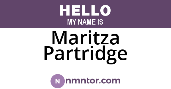Maritza Partridge