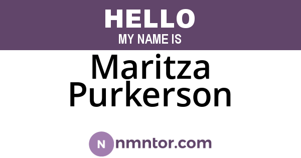 Maritza Purkerson