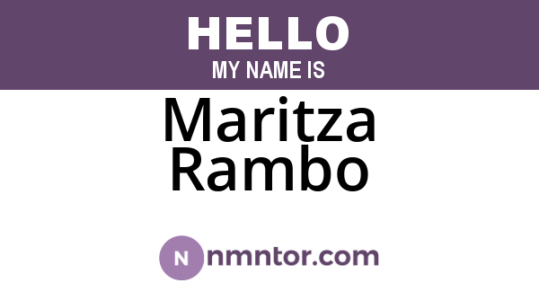 Maritza Rambo