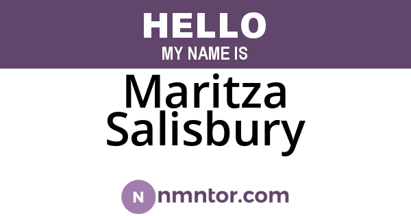 Maritza Salisbury