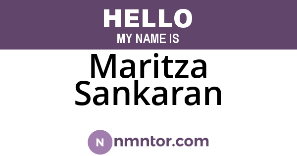 Maritza Sankaran