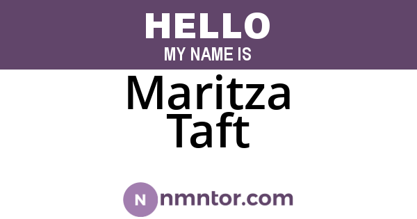 Maritza Taft