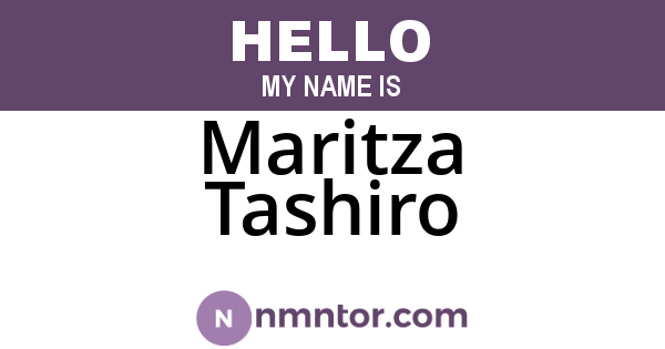 Maritza Tashiro