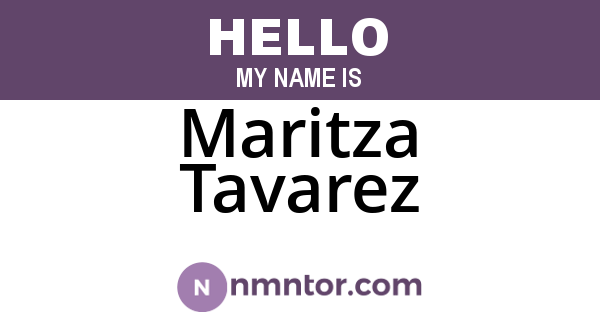 Maritza Tavarez