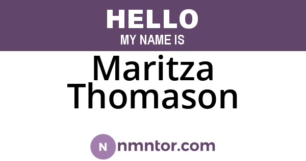 Maritza Thomason
