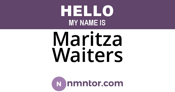 Maritza Waiters