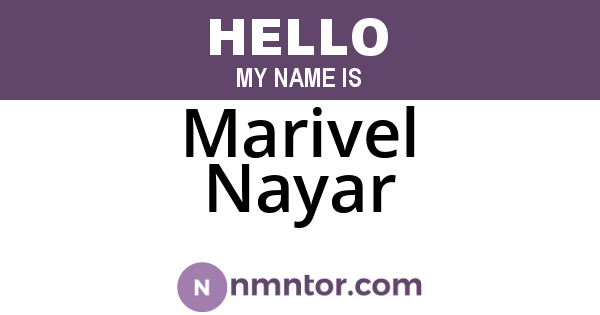 Marivel Nayar