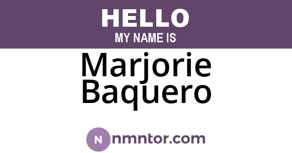 Marjorie Baquero