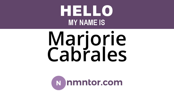 Marjorie Cabrales