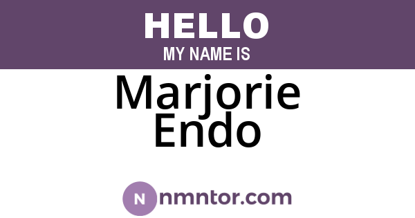 Marjorie Endo