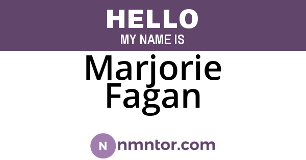 Marjorie Fagan