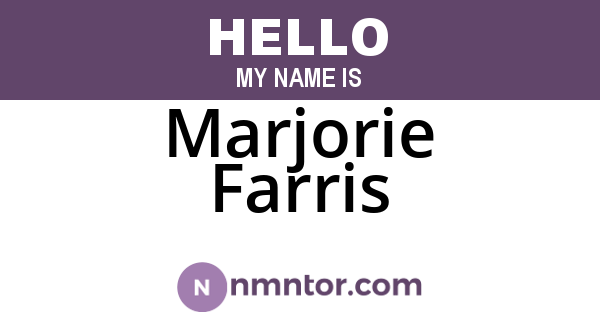 Marjorie Farris