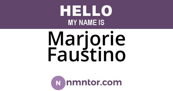 Marjorie Faustino