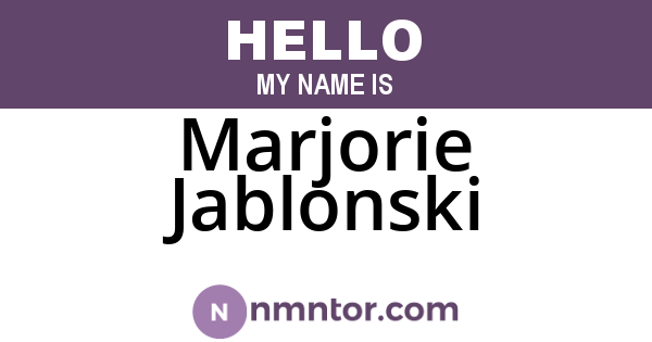 Marjorie Jablonski