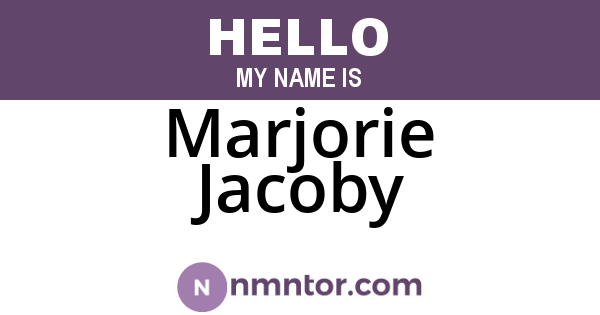 Marjorie Jacoby