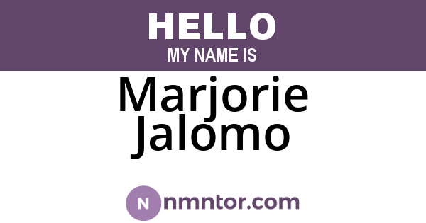Marjorie Jalomo