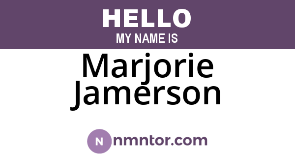 Marjorie Jamerson