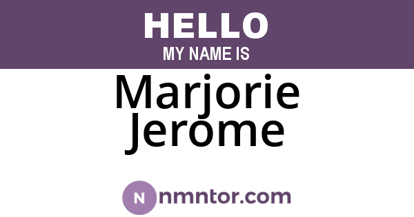 Marjorie Jerome