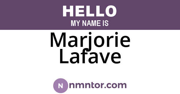 Marjorie Lafave