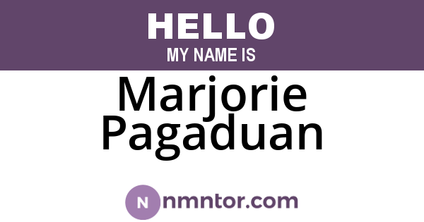 Marjorie Pagaduan