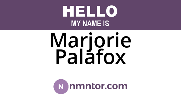 Marjorie Palafox