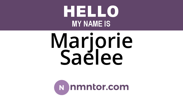 Marjorie Saelee