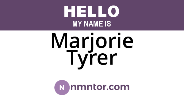 Marjorie Tyrer