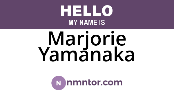 Marjorie Yamanaka