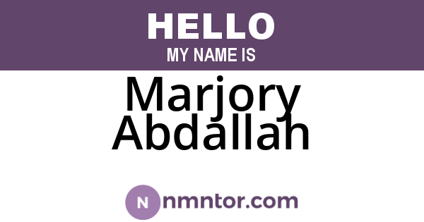 Marjory Abdallah
