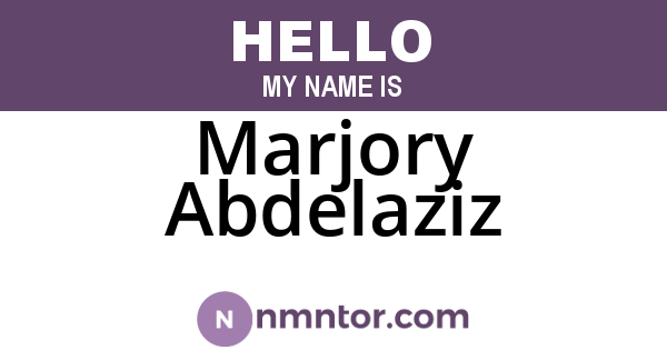 Marjory Abdelaziz