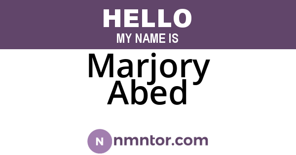 Marjory Abed