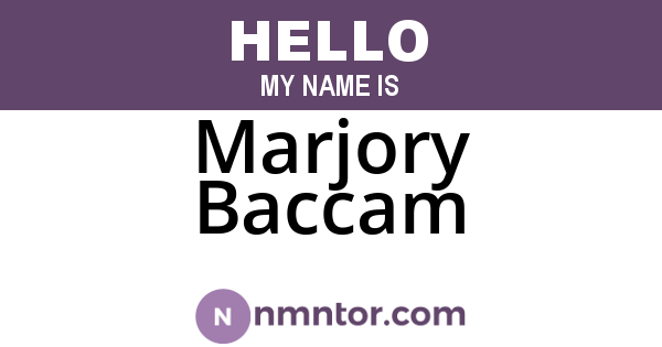 Marjory Baccam