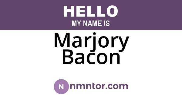 Marjory Bacon