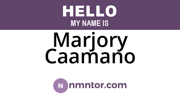 Marjory Caamano